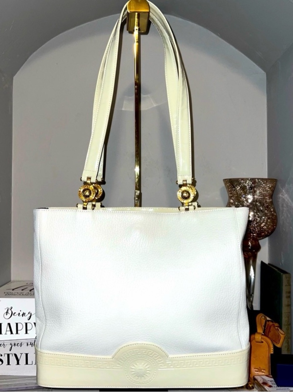 VGUC Versace Cream Sun shoulder bag!
